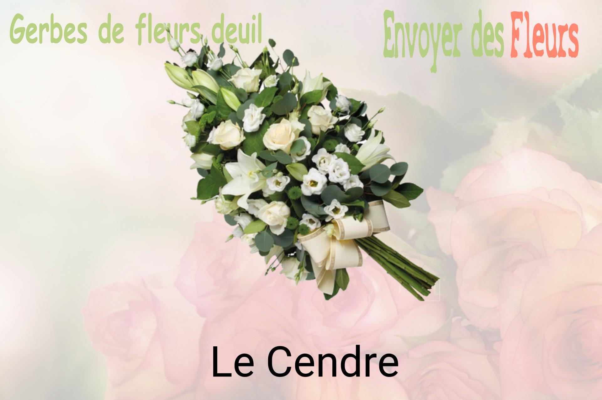 Gerbe de fleurs de deuil livrée à Le Cendre